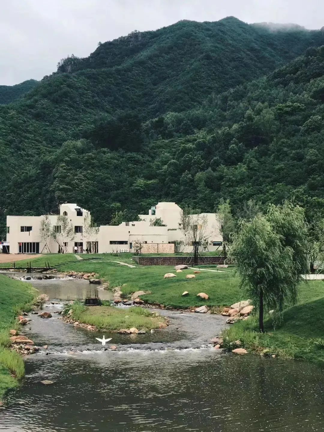 抵达隆化七家热河皇家温泉旅游度假区,游览茅荆坝森林公园,黑熊谷风景